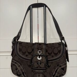 Stylish Brown Coach Shoulder Bag